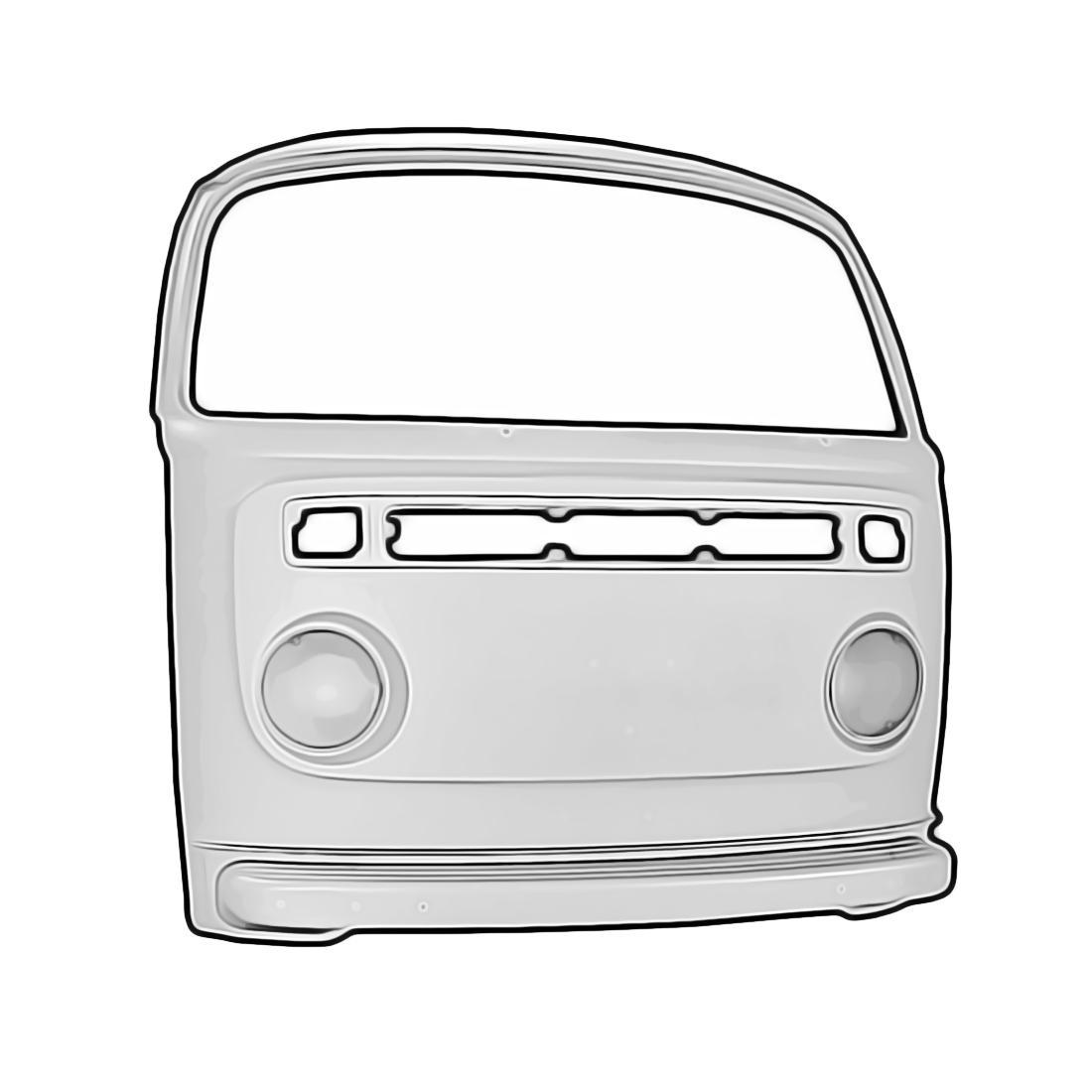 Bay Window Bus Front Panels