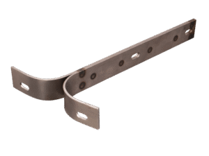 Bumper bracket, front, left (barndoor) - Type 2, >55