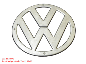 Front badge, steel - Typ 2, 55>67